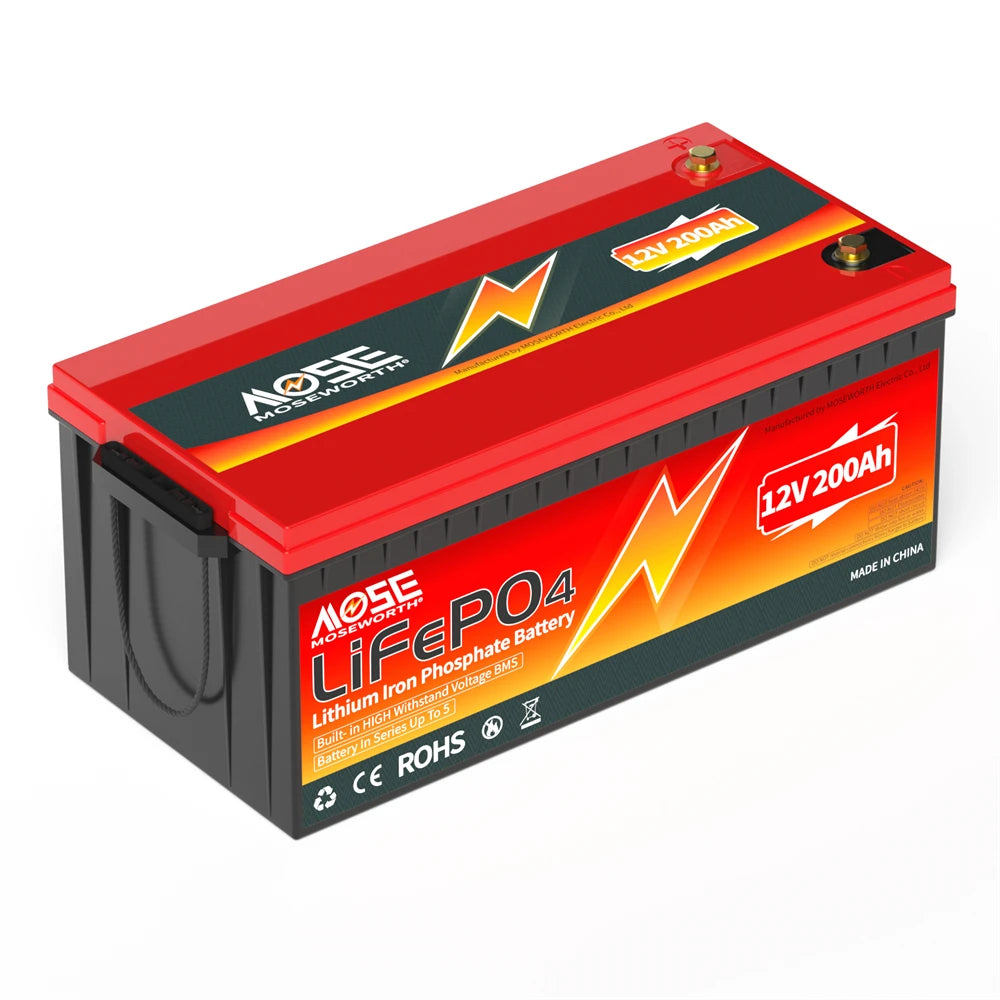 12V 100Ah 140Ah 168Ah 200Ah 300Ah LiFePO4 Battery 12.8V Lithium Iron Phosphate Battery Built-in BMS Deep Cycle for Solar Boat