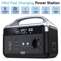 DaranEner NEOZ Portable Power Station 300W 179.2Wh LiFePO4 Battery AC DC Outdoor Pure Sine Wave Emergency Backup Power Supply