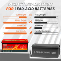 12V 100Ah 140Ah 168Ah 200Ah 300Ah LiFePO4 Battery 12.8V Lithium Iron Phosphate Battery Built-in BMS Deep Cycle for Solar Boat