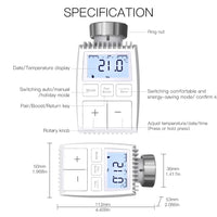 MOES Tuya ZigBee3.0 Radiator Actuator Valve Smart Thermostat Temperature Controller Internal Sensor TRV Voice Control with Alexa