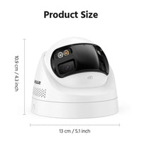 ANNKE 8MP Camera Security Dual Lens Human Detect Two Way Audio 180° Wide View Angle Panoramic Dual Lens Poe IP Camera