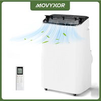 Movyxor 15000 BTU Portable Air Conditioner,Portable AC with Dehumidifier & Fan, 2 Fan Speeds, 24H Timer, Remote Control