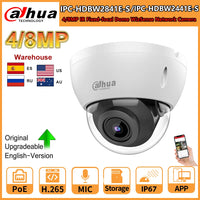 Dahua 8MP IR PoE Fixed Dome WizSense Network Camera 4K IPC-HDBW2841E-S 4MP IR IPC-HDBW2441E-S Built in MIC Video Surveillance