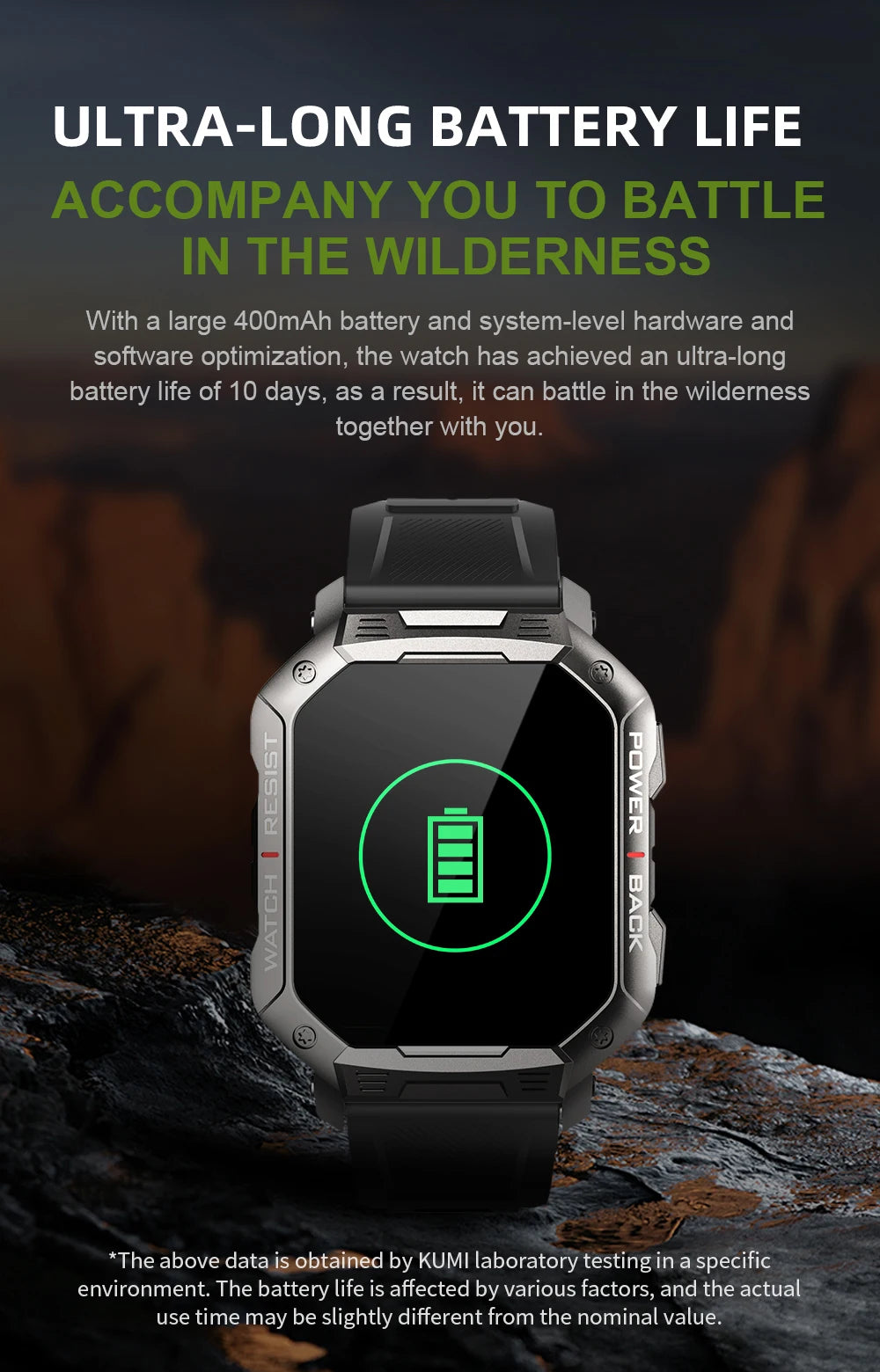 New KUMI U3 Pro Smart Watch 1.83'' Smartwatch Bluetooth Call 100+ Sport Heart Rate for Men Women Support IP68 Waterproof