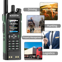 Walkie Talkie Baofeng UV-32 Multi Band 10W GPS Bluetooth Programming Amateur AM Two Way Radio with 2.0" Screen Type-C Ham Radio