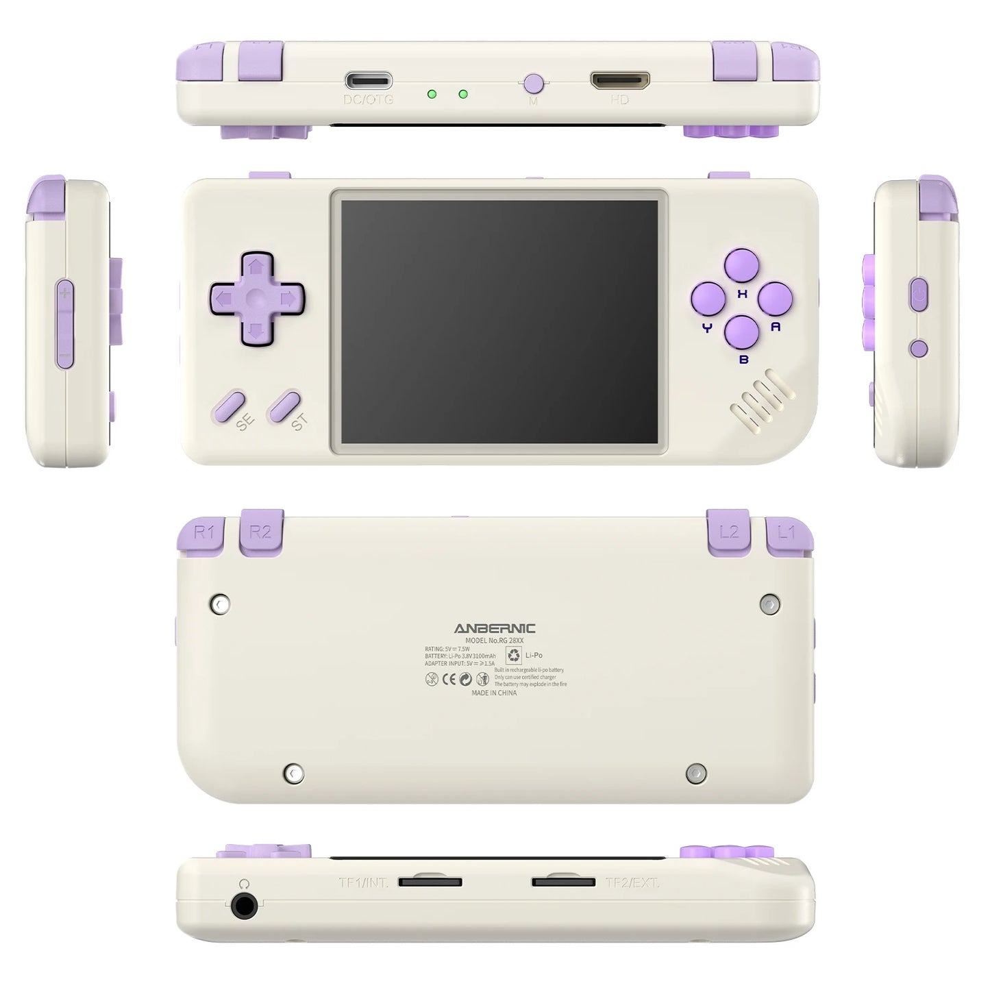 ANBERNIC RG28XX Handheld Game Console 2.83'' IPS Screen HDMI Output Portable Video Player Ebook Reader Game Player Gift Mini A30