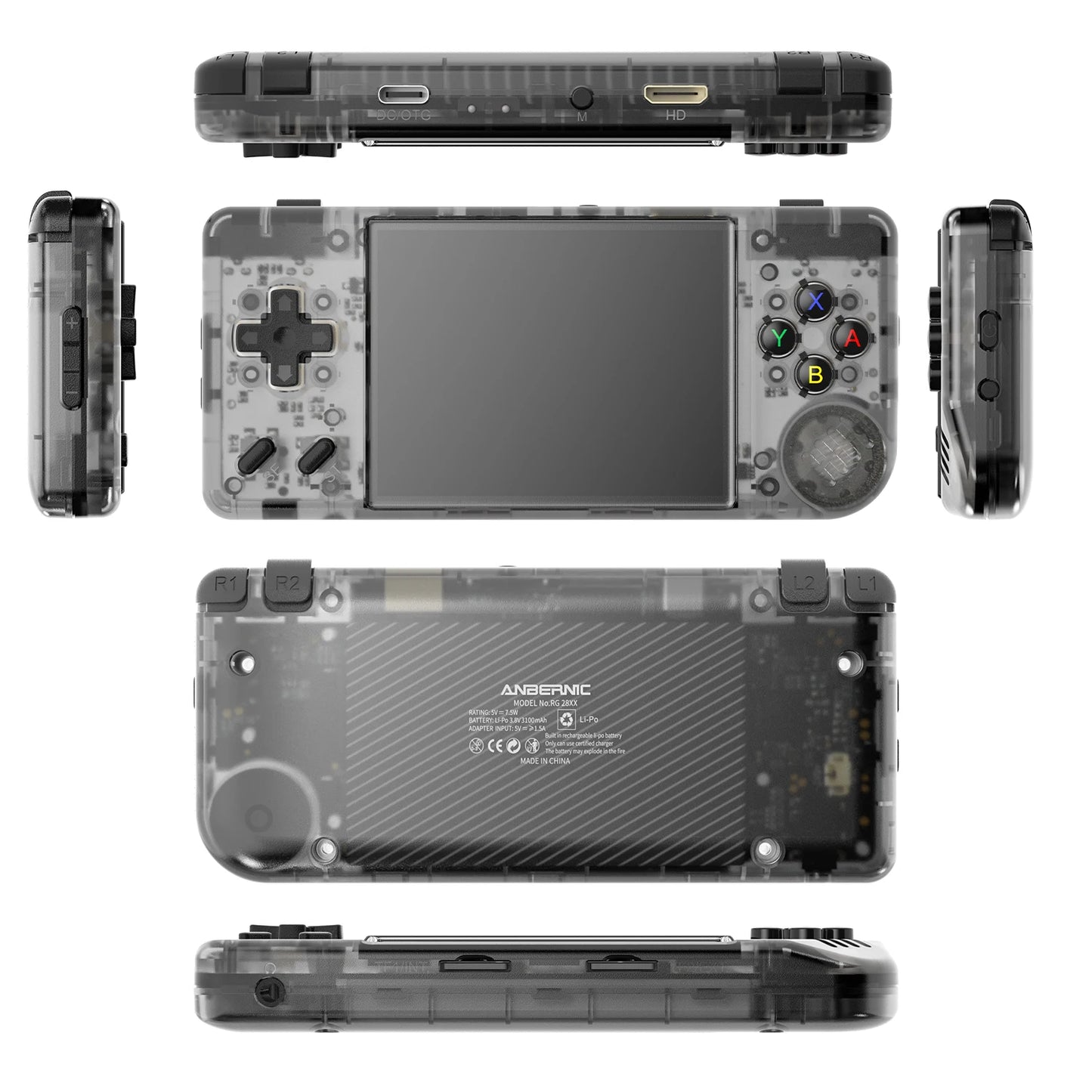 ANBERNIC RG28XX Handheld Game Console 2.83'' IPS Screen HDMI Output Portable Video Player Ebook Reader Game Player Gift Mini A30