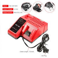 For Milwaukee 18V  M18 lithium 6.0Ah/9.0Ah XC Lithium Battery 48-11-1860 48-11-1850 48-11-1840 48-11-1820 Charger rechargeable P