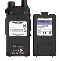 Baofeng 5RM 8W Ham Radio 136-174/220-260/400-520MHz 6-Band Two Way Radio NOAA Weather Receiver One Key Frequency Match UV-5RH