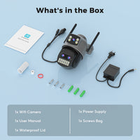 6K 15MP HD IP Camera Outdoor Three-Lens External WiFi Camera 4K 8MP Dual Screen Security PTZ Cam Auto Tracking Surveillance