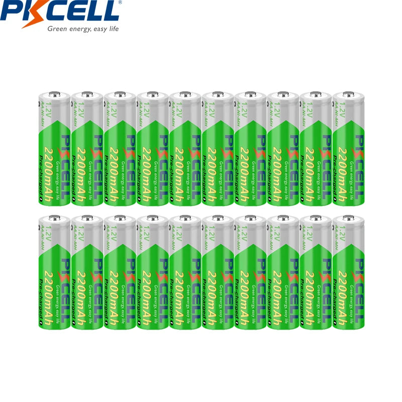 2/4/8/12/20PC AA 2200mAh Rechargeable Battery 1.2V NIMH 2A AA Pre-charged LSD Batteries for clock,toys,wireless mouse