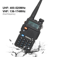 UV-5R Walkie Talkie 5W Dual Band Two Way Radio Commutator VHF/UHF 136-174MHz &400-520MHz Handheld Station Receiver Ham Radio Set