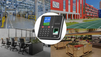 SucceBuy Biometric 5RFID Cards&USB Drive Automatic Time Clock for Employees Small Business Face Fingerprint and PIN Punch In/Out