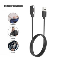 Magnetic Smart Watch Charger Multiple Protection USB 2 Pin Charging Cord 1M Smart Bracelet Charging Cable for Zeblaze Vibe 7 Pro