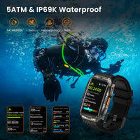 KOSPET TANK X2 Ultra GPS Smart Watch For Men 3D Curved Screen 60 Days Battery Compass Altimeter IP69K 5ATM Waterproof BT Call