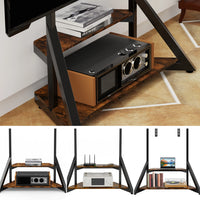 Adjustable Height Rolling Floor TV Stand Industrial Television TV Mount for 40-75 LCD LED Max Load 80KG