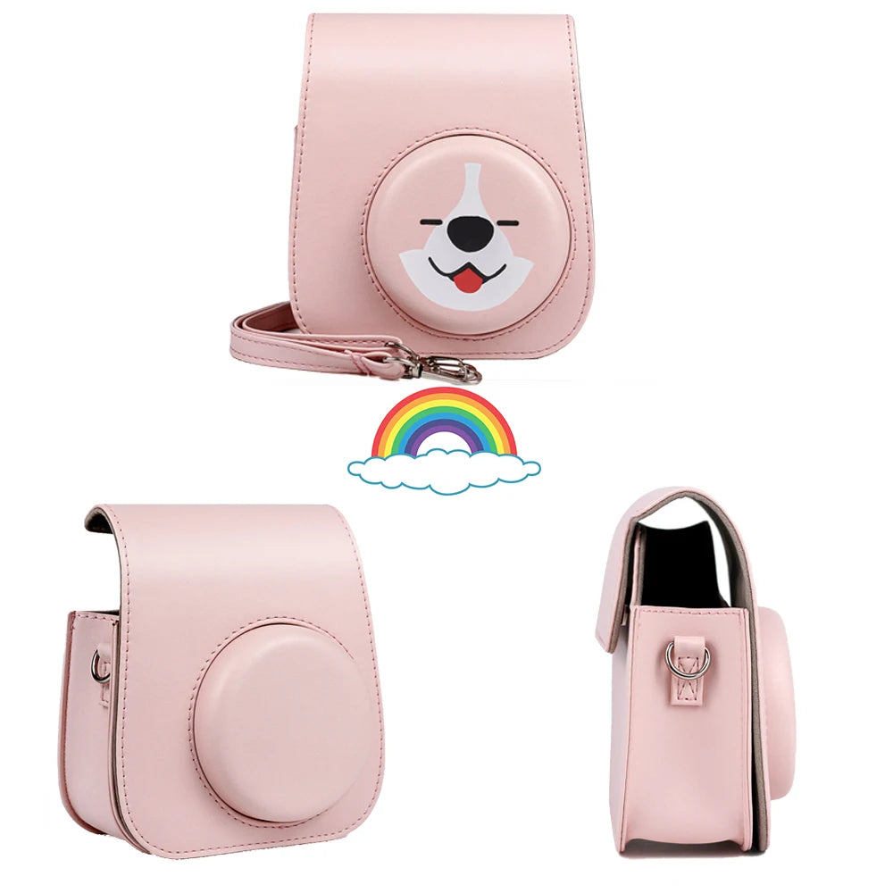 Fujifilm Instax Mini Camera Case Bag PU Leather Cover with Shoulder Strap For Instax Mini 9 Mini 8 Mini 11 Instant Film Cameras