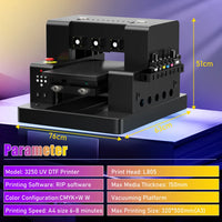 US EU Stock DTF Printer A3 A4 For Epson XP600 L805 DTF Printer uv dtf printer A3 Directly To Film t shirt Printing Machine