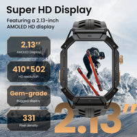 HAYLOU IRON N1 Smartwatchs 2.13’’ AMOLED Display 5ATM Waterproof Bluetooth Call Outdoor Sport Smart Watch 30 Days Battery Life