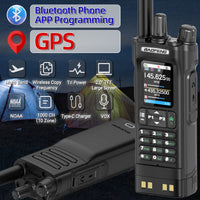 Walkie Talkie Baofeng UV-32 Multi Band 10W GPS Bluetooth Programming Amateur AM Two Way Radio with 2.0" Screen Type-C Ham Radio