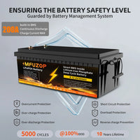 MFUZOP 1280Wh 2560Wh 3840Wh  12V LiFePO4 Rechargeable Battery Intelligent BMS100Ah 200Ah 300Ah System for RV Camping No VAT