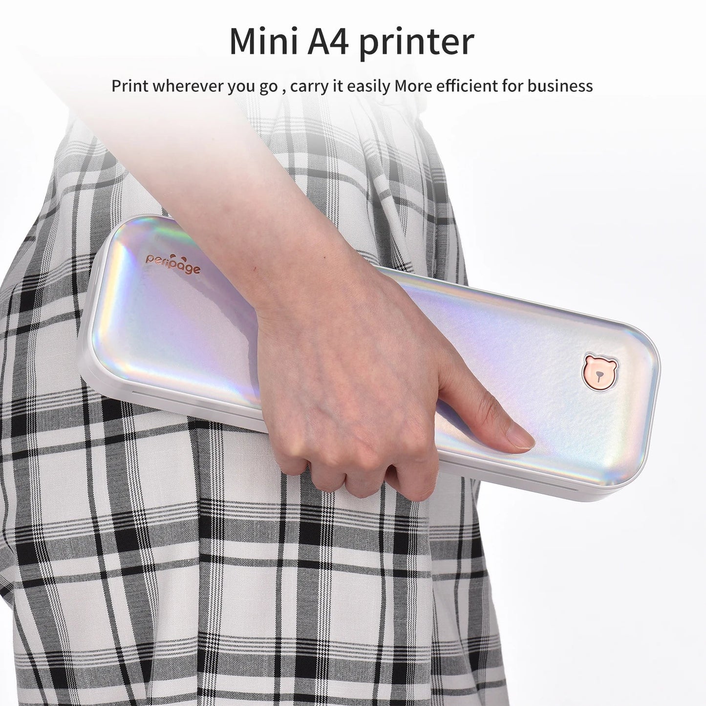 PeriPage A40 A4 Printer Wirless Printer USB Android BT Printing PDF File Webpage Contract Picture with 10 Rolls Thermal Paper