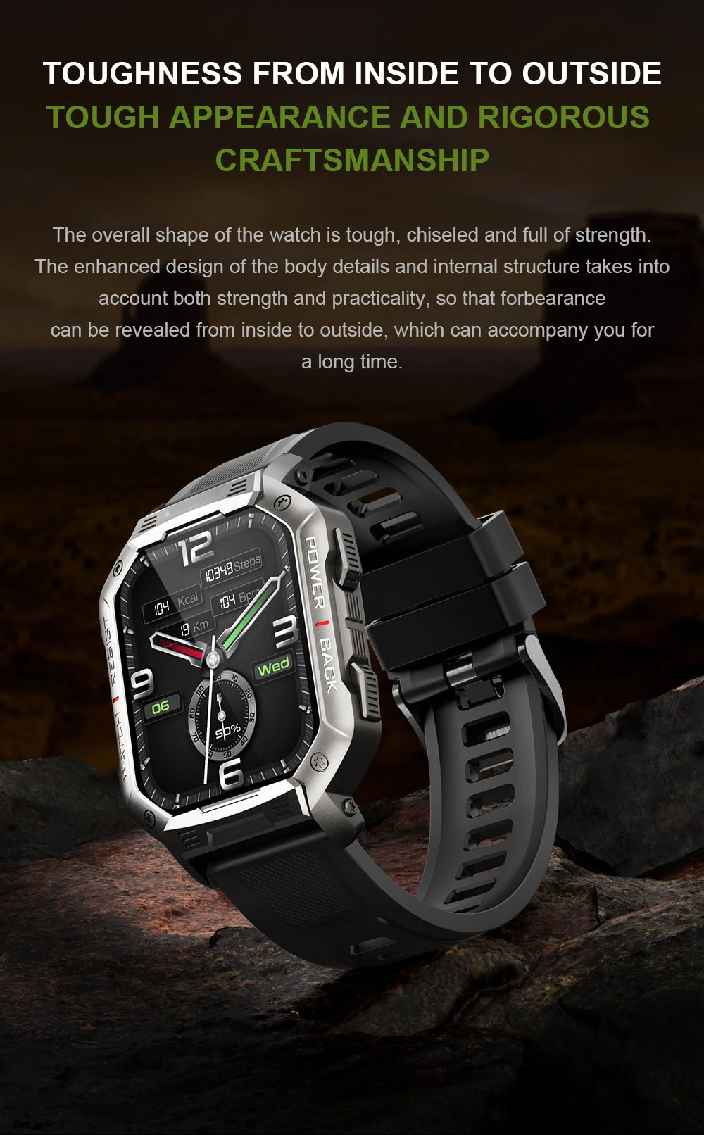 New KUMI U3 Pro Smart Watch 1.83'' Smartwatch Bluetooth Call 100+ Sport Heart Rate for Men Women Support IP68 Waterproof