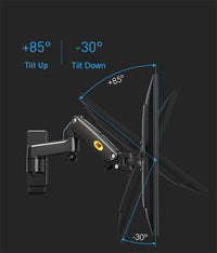 New NB F150 Gas Spring 24-35 inch LED TV Wall Mount Monitor Holder Ergonomic Mount Arm Max. VESA 100*100mm Loading 3-12kgs