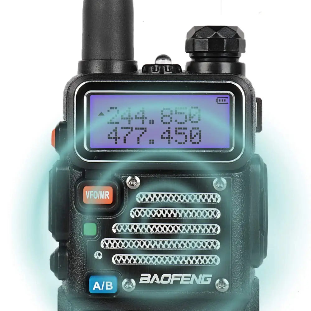 Baofeng X Radioddity UV-5RX3 Tri-band VHF, 1.25M, UHF Amateur Handheld Ham Two Way Radio Walkie Talkie With Earpiece And