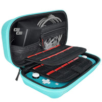 Storage Bag Nylon EVA Hard Game Console Protection Bag Thickened Shock Absorbing Double Compartment Dustproof for Switch Lite