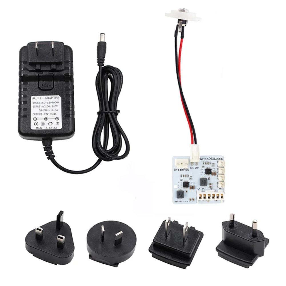 Rev2.0 Dream PSU 12V Power Supply Board 12V Direct Current Power-Supply Replace Adapter Power Supply Board for SEGA Dreamcast