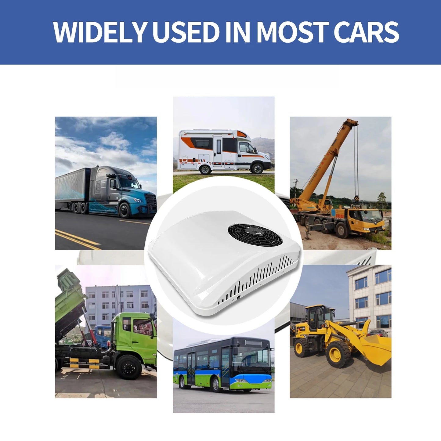Aspligo Electric RV Roof Air Conditioner Heat and Cool 12V 24V RV Rooftop Parking AC For Truck Camper Van Caravans Motor home