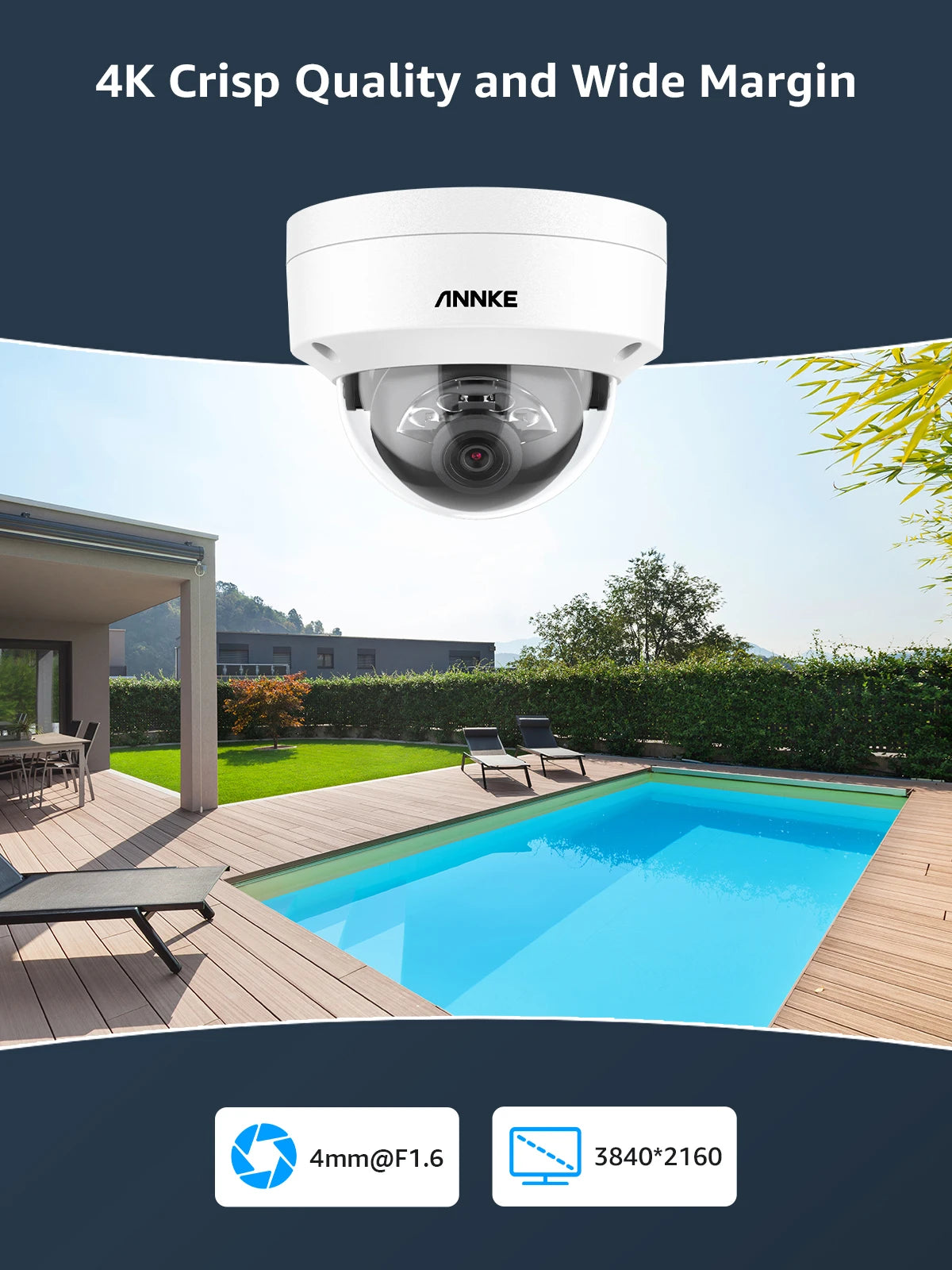 ANNKE 4K 8CH POE Network Video Surveillance System NVR Recorder With 8PCS 4PCS 8MP Audio Recording Security Ip Camera