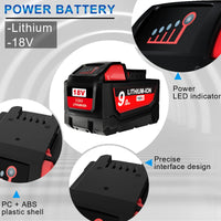 For Milwaukee 18V  M18 lithium 6.0Ah/9.0Ah XC Lithium Battery 48-11-1860 48-11-1850 48-11-1840 48-11-1820 Charger rechargeable P