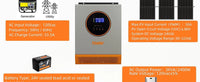 PowMr 2400W Pure Sine Wave Inverter 24VDC to 110V/120VAC 50A PWM Charging Controller Max PV 80VDC Solar Inverter Off-grid System