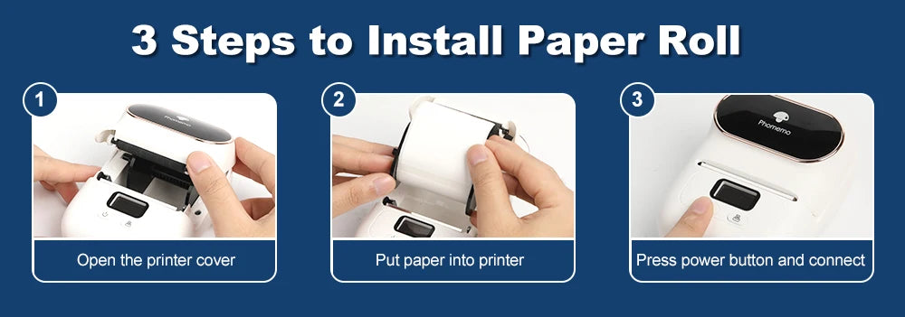 Phomemo M110 Self-adhesive Smart Thermal Label Printer for Business,Barcode Label, Price Tag, Address Wireless Sticker Printer