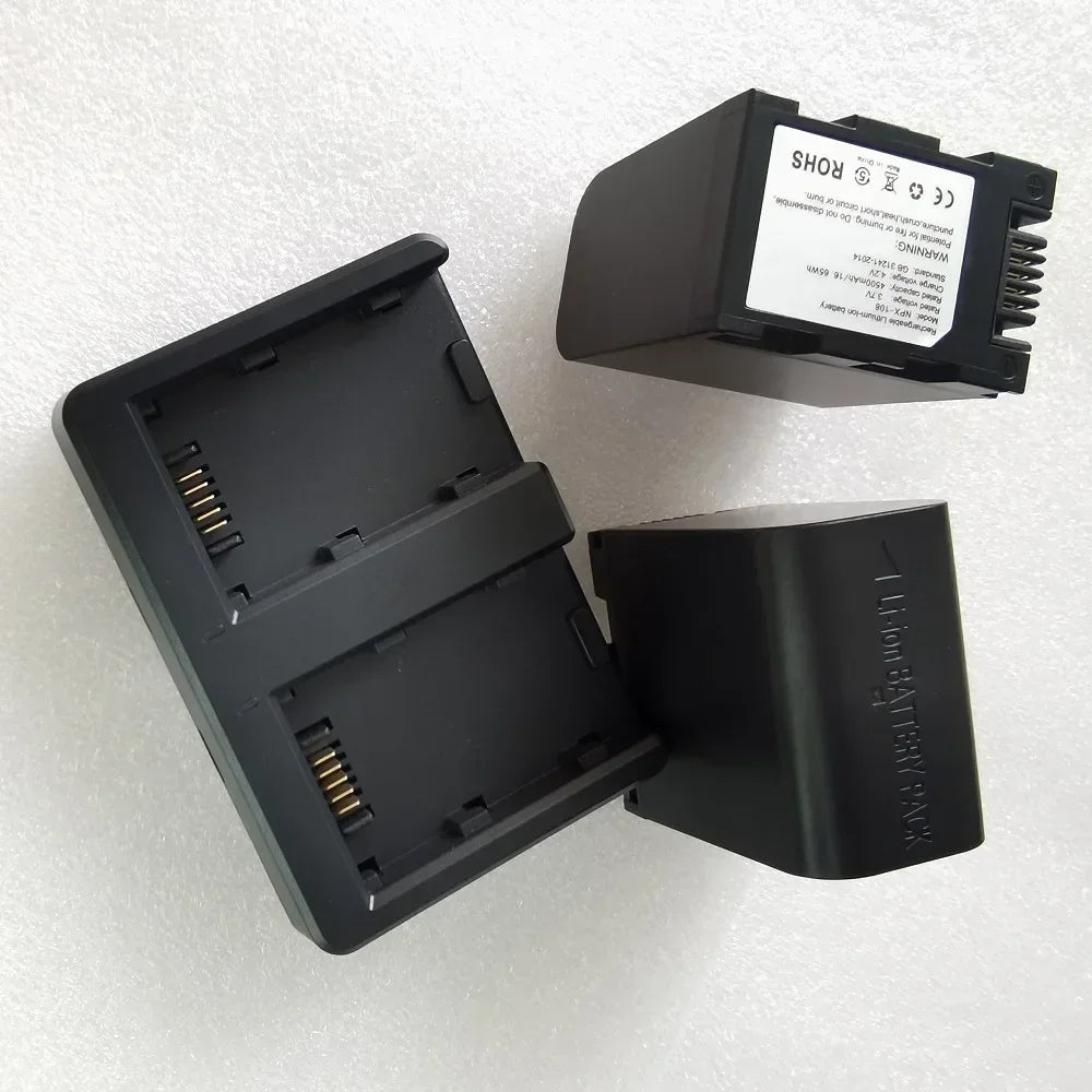 Hot sale 4500mAh V18 NPX-108 Rechargeable Battery Pack RX100 RX200 Camera Battery/Dual Charger for for Video Camcorders