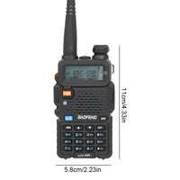 UV-5R Walkie Talkie 5W Dual Band Two Way Radio Commutator VHF/UHF 136-174MHz &400-520MHz Handheld Station Receiver Ham Radio Set