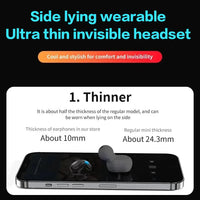 Invisible Bluetooth 5.3 Headphones Wireless Sleep Earphones HiFi Stero Noise Reduction Earbuds Sports Headsets for Xiaomi iPhone
