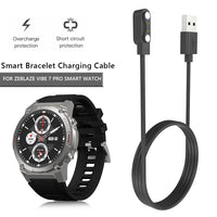 Magnetic Smart Watch Charger Multiple Protection USB 2 Pin Charging Cord 1M Smart Bracelet Charging Cable for Zeblaze Vibe 7 Pro