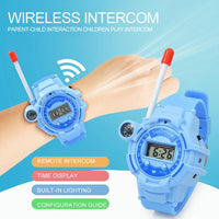 1 Pair Electronic Walkie Talkie Watch Interactive Kids Walkie Talkies Watch Toy Spying Gadgets Birthday Gift for Boys Girls