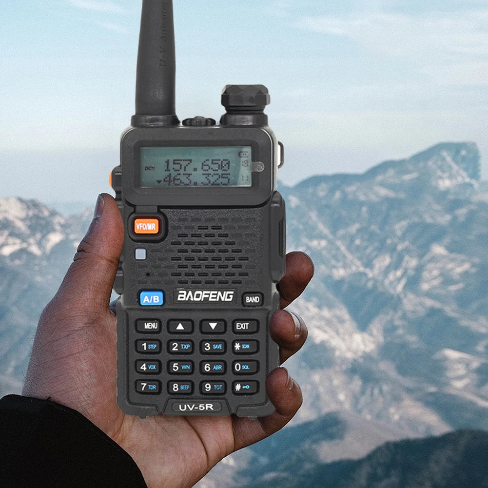 UV-5R Walkie Talkie 5W Dual Band Two Way Radio Commutator VHF/UHF 136-174MHz &400-520MHz Handheld Station Receiver Ham Radio Set