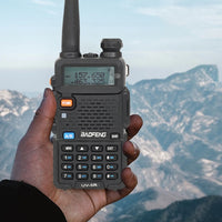 UV-5R Walkie Talkie 5W Dual Band Two Way Radio Commutator VHF/UHF 136-174MHz &400-520MHz Handheld Station Receiver Ham Radio Set