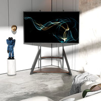 Adjustable Height Rolling Floor TV Stand Industrial Television TV Mount for 40-75 LCD LED Max Load 80KG