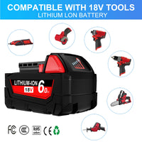 For Milwaukee 18V  M18 lithium 6.0Ah/9.0Ah XC Lithium Battery 48-11-1860 48-11-1850 48-11-1840 48-11-1820 Charger rechargeable P