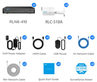 Reolink 5MP 8CH Home Security Camera System with Smart Detection Outdoor PoE IP Cameras NVR 2TB HDD Included for 24/7 Recording