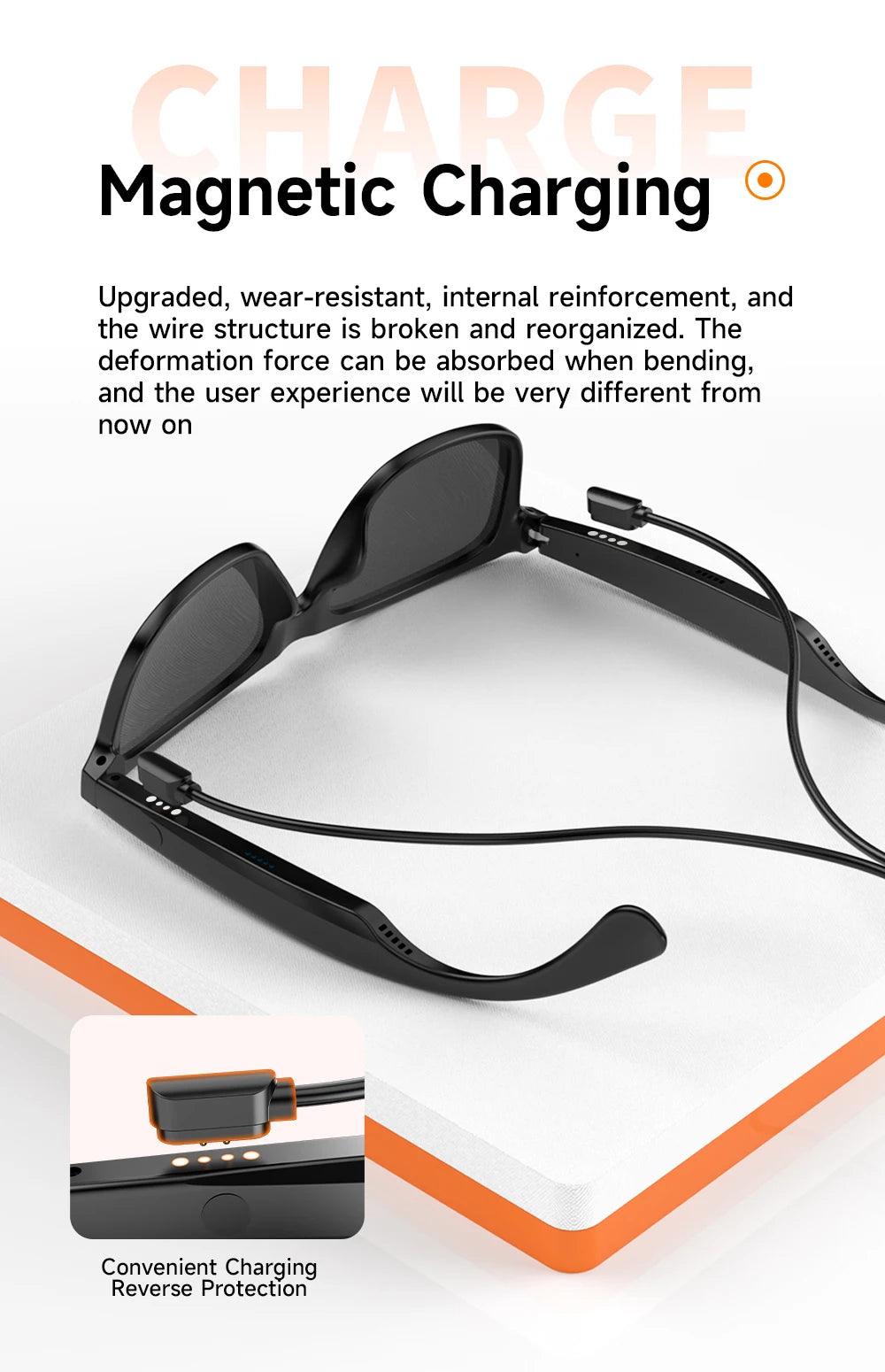 New smart glasses, support voice call, listen to music, touch operation, fashion wear, sunglasses lenses eye protection