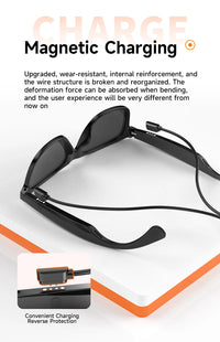 New smart glasses, support voice call, listen to music, touch operation, fashion wear, sunglasses lenses eye protection