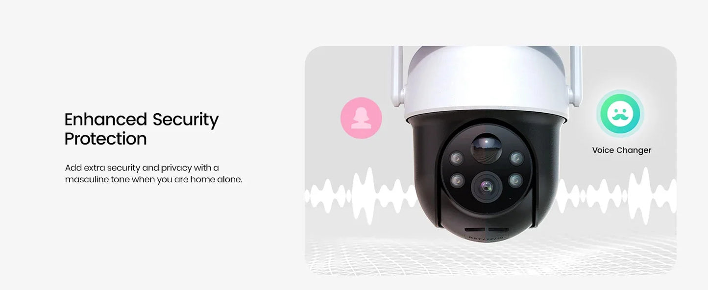 AOSU 3MP 100% Wire-Free Solar WiFi Camera 5000 mAh Two-way Audio Security Camera Wireless Solar Panel PTZ CCTV Camera
