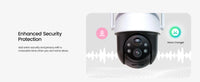 AOSU 3MP 100% Wire-Free Solar WiFi Camera 5000 mAh Two-way Audio Security Camera Wireless Solar Panel PTZ CCTV Camera